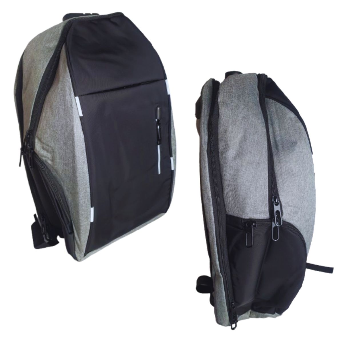 Mochila Antifurto Impermeável Cinza Usb Com Trava E Código Mochila Antifurto Impermeável Cinza Usb Com Trava E Código